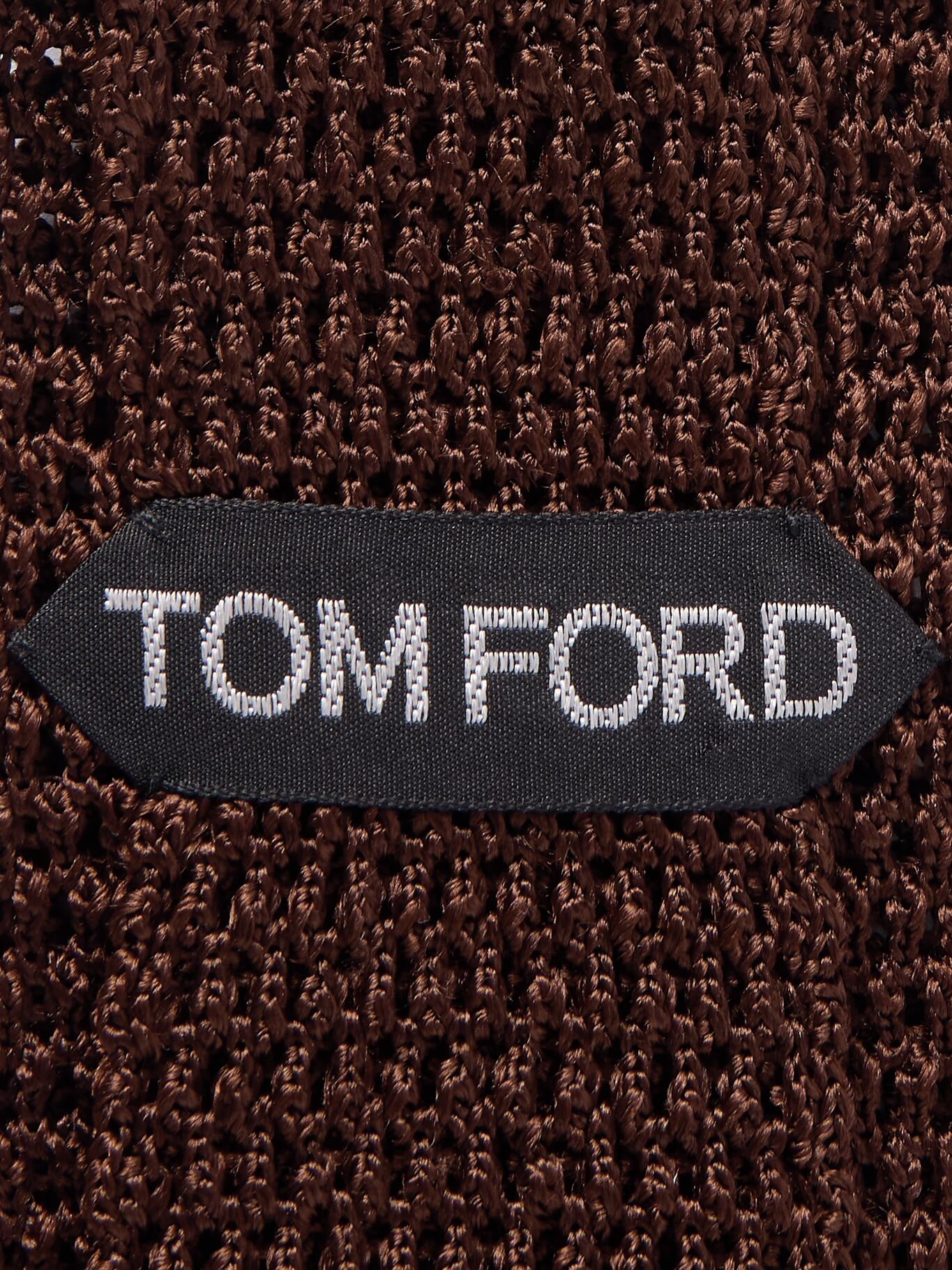 

Галстук шелковый вязаный 7,5 см TOM FORD, коричневый