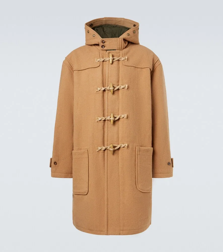 Шерстяное пальто с капюшоном Polo Ralph Lauren, бежевый