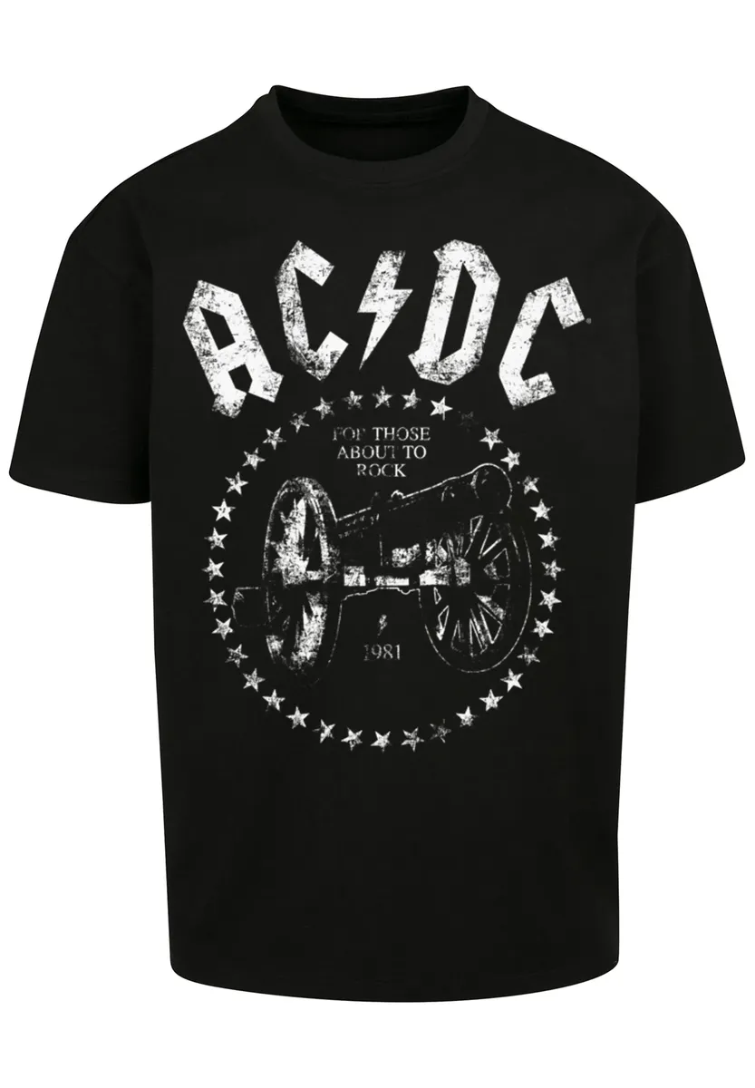 

Футболка F4NT4STIC "РАЗМЕР ПЛЮС ACDC We Salute You Cannon", принт, черный