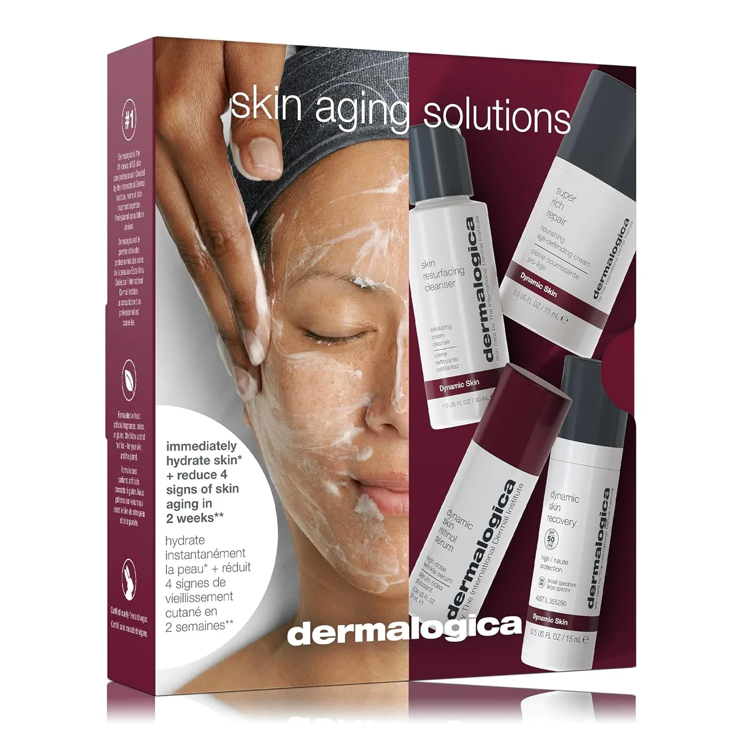 Набор Dermalogica Skin Aging Solutions Kit для ухода за кожей против старения: очищающее средство, сыворотка, увлажняющий крем с SPF и крем, travel size — фото 2