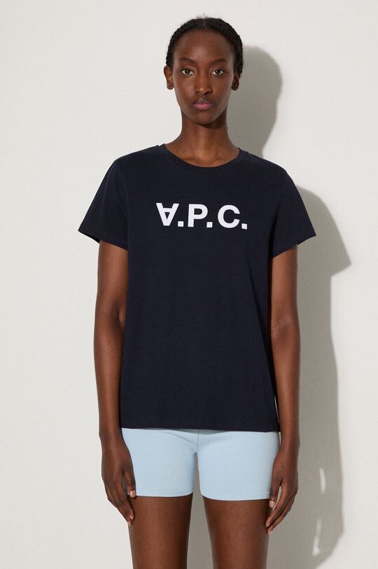 

Хлопковая футболка VPC Color A.P.C., темно-синий