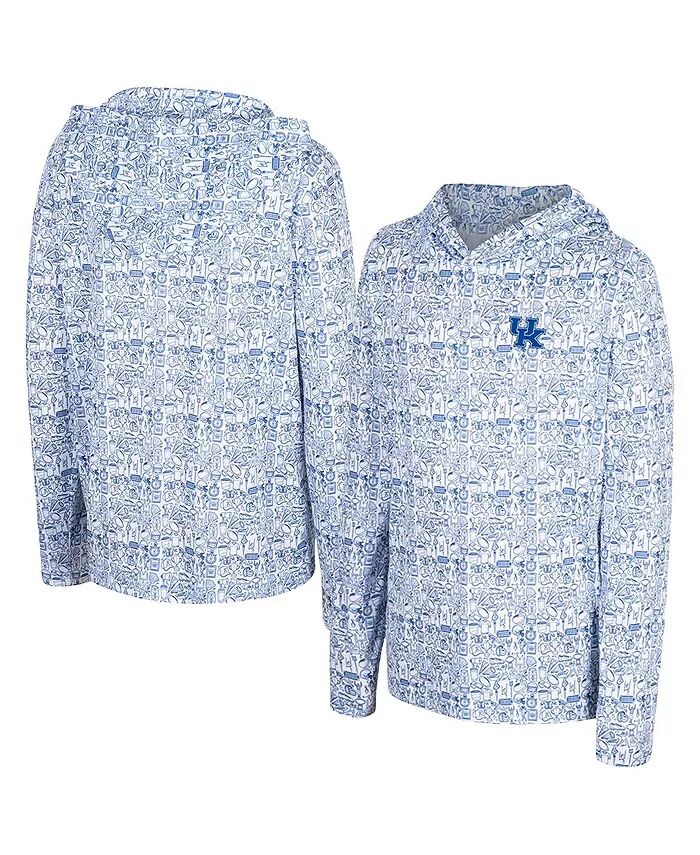 

Толстовка с капюшоном Royal Kentucky Wildcats All-Over Print для больших мальчиков и девочек Colosseum
