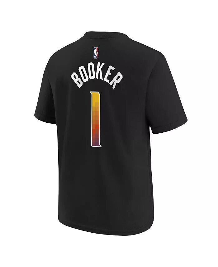 Футболка Big Boys Devin Booker Black Phoenix Suns Statement Edition с именем и номером игрока Jordan, черный — фото 2