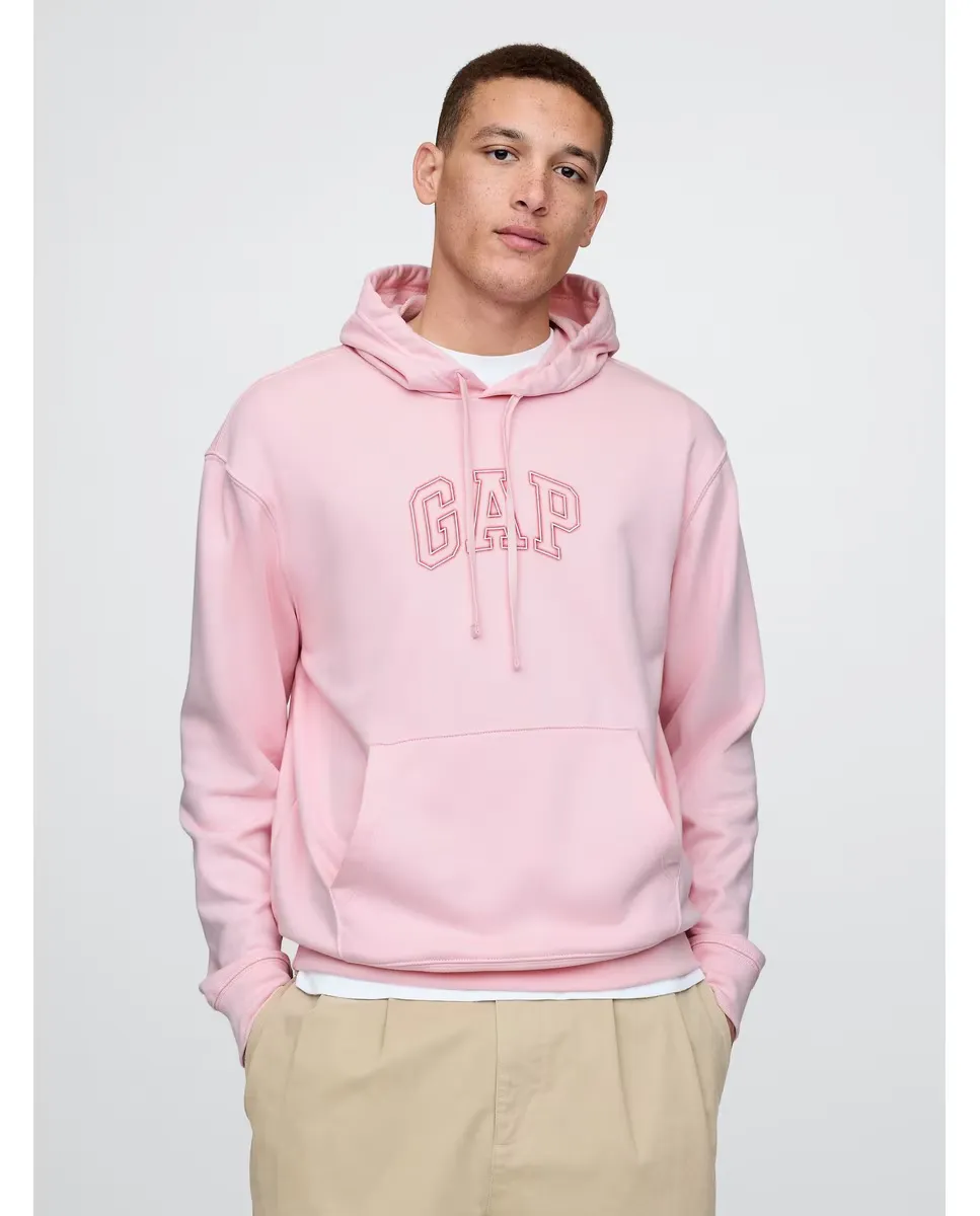 

Мужская толстовка с капюшоном с логотипом Gap, розовый
