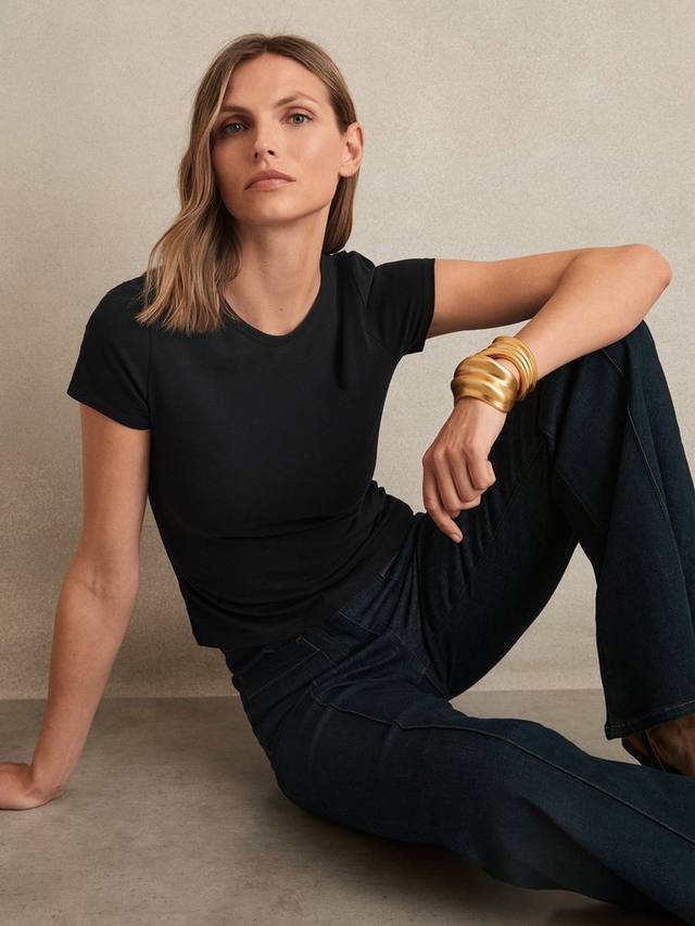 

Футболка Jolie Soft с круглым вырезом Reiss, Black