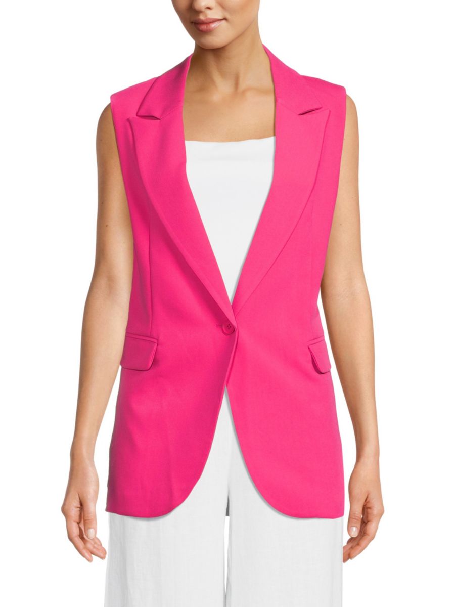 

Жилет с пиковыми лацканами Saks Fifth Avenue, цвет Raspberry, Красный, Жилет с пиковыми лацканами Saks Fifth Avenue, цвет Raspberry