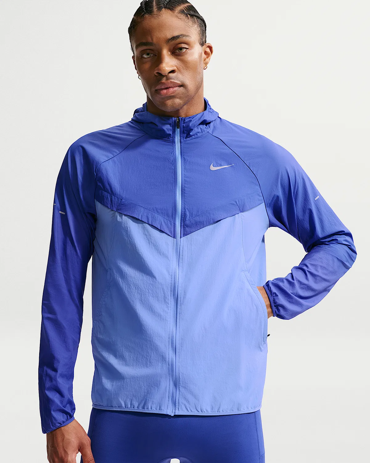 Мужская ветровка Nike Stride Repel UV для бега, Lapis/Royal Pulse