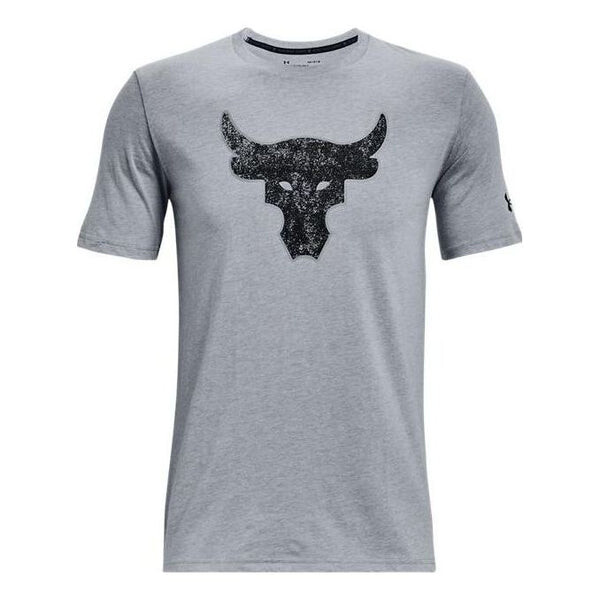 

Футболка project rock brahma bull short sleeve t-shirt 'grey black' Under Armour, серый