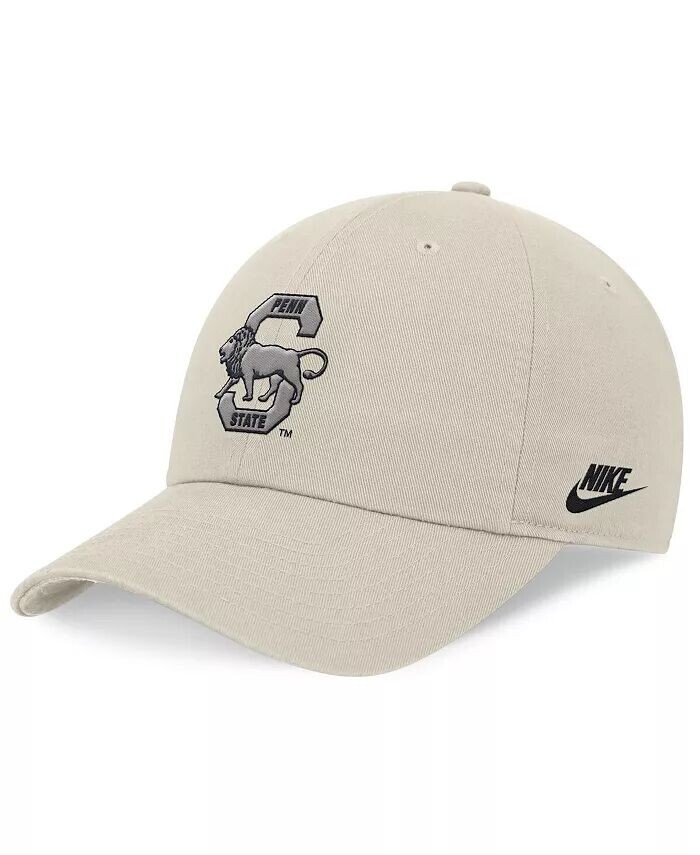 

Мужская регулируемая шапка Stone Penn State Nittany Lions Legacy Club Swoosh Performance Nike, бежевый
