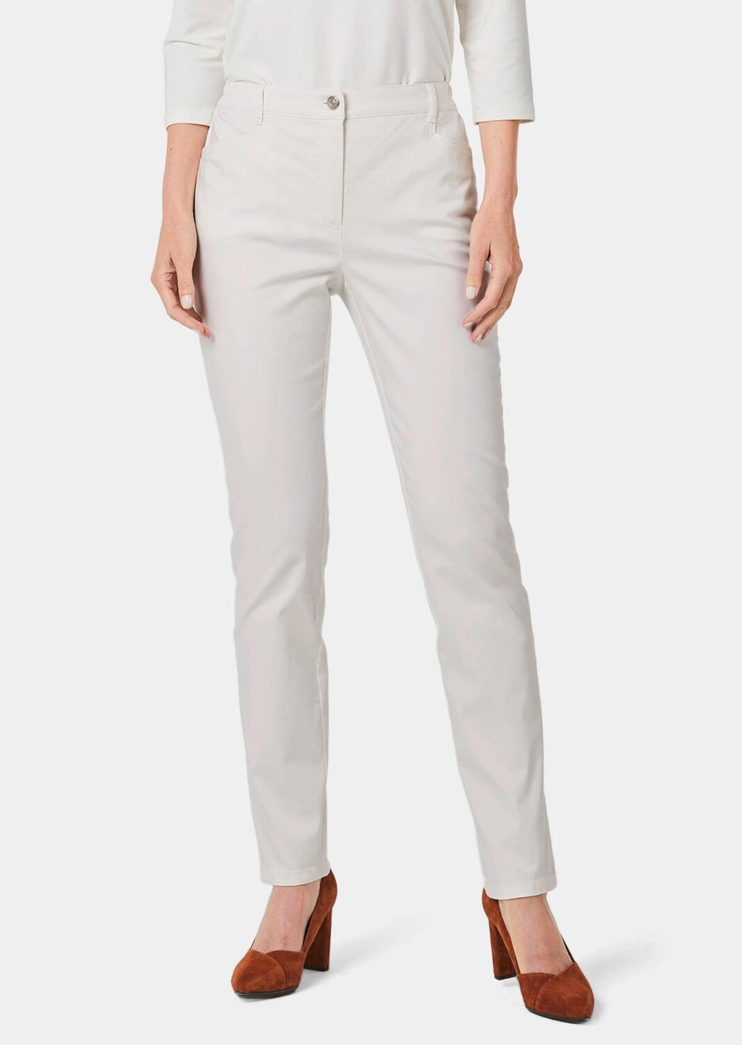 

Брюки GOLDNER Baumwollhose CARLA, кремовый