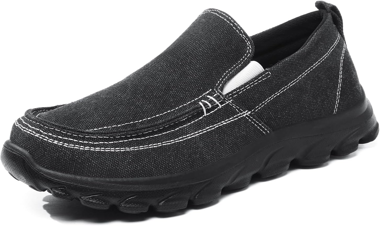 

Мужские летние лоферы JSWEI, машинная стирка, шнуровка, повседневные слипоны, легкие, удобные с мягкой подошвой, для прогулок и путешествий, на пляж, подарок для мужчин, растягивающиеся лоферы, черный