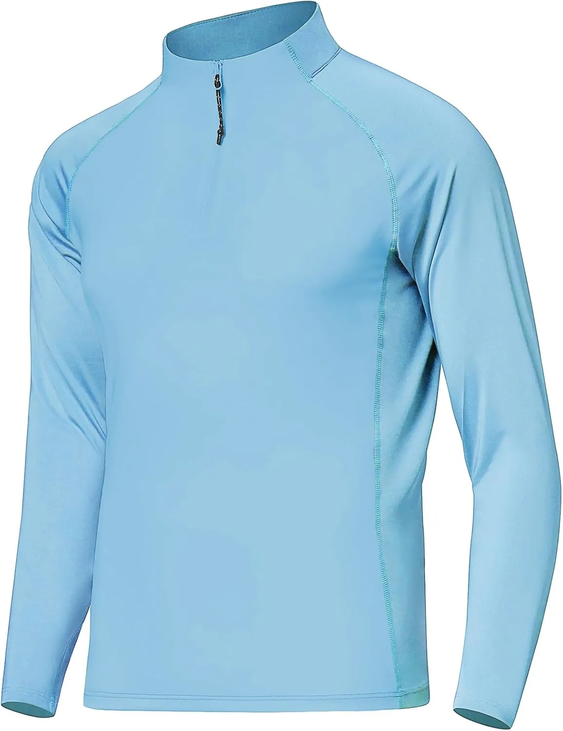 

Мужская футболка для бега с длинным рукавом и молнией на четверть, быстросохнущая, UPF 50+ Actflare