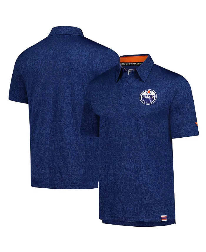 

Мужская поло Royal Edmonton Oilers Authentic Pro Jacquard Fanatics