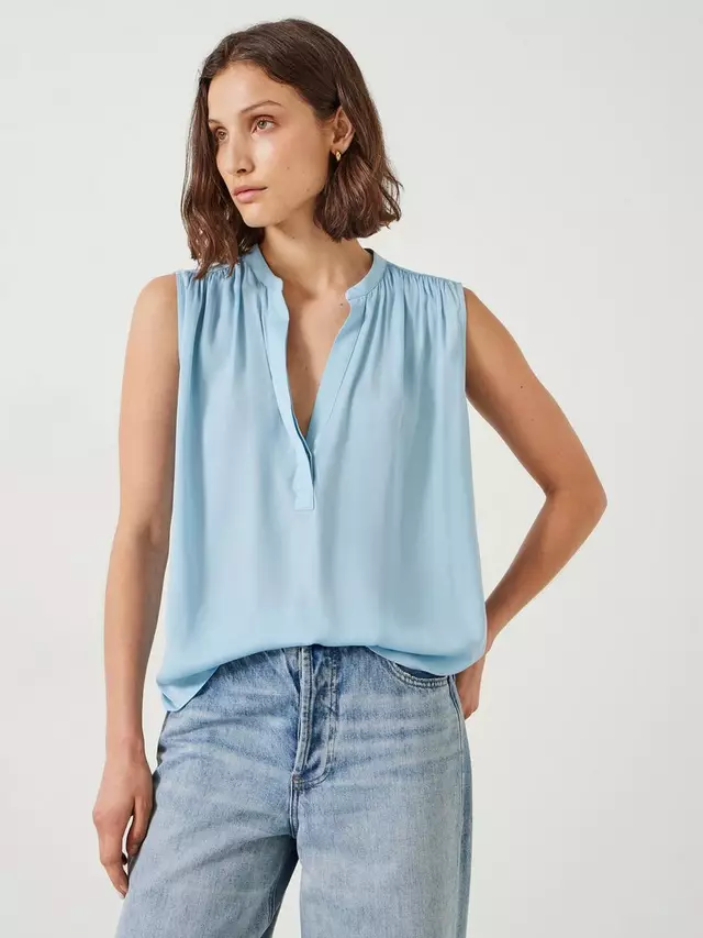 

Блуза HUSH Kyla V-Neck, синий