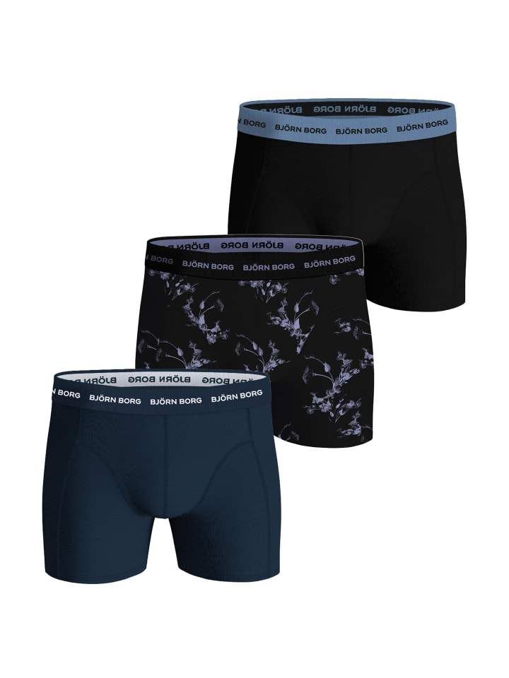 

Трусы боксеры Björn Borg Boxershort 3er Pack, цвет Schwarz/Dunkelblau