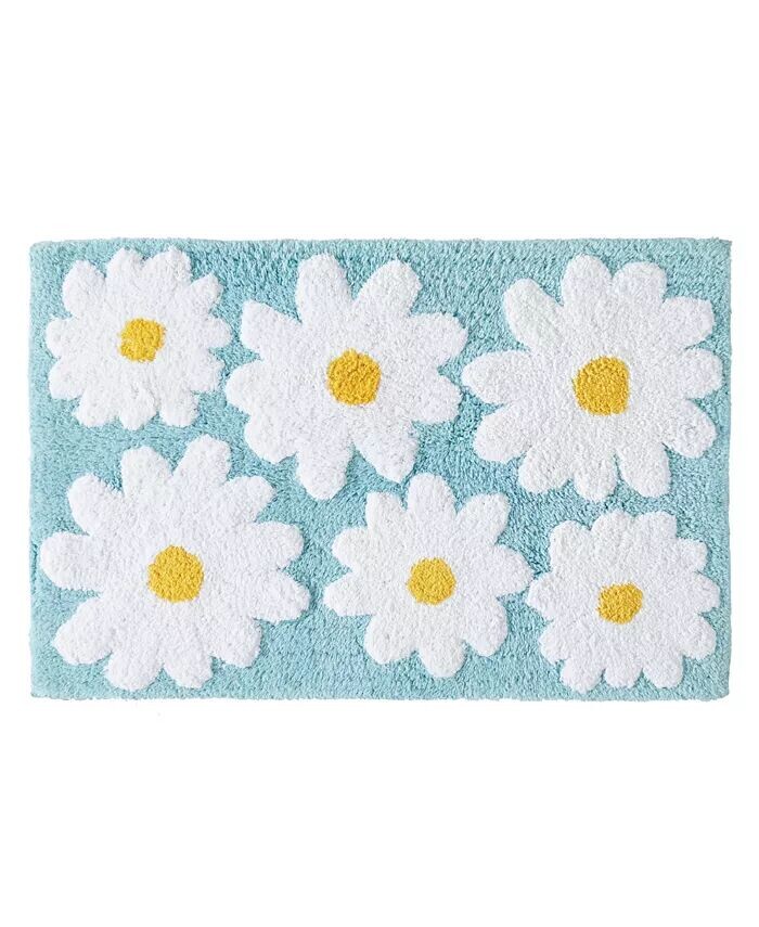 

Хлопковый коврик для ванной Fun Daisies, 20 x 32 дюйма Jessica Simpson, мультиколор
