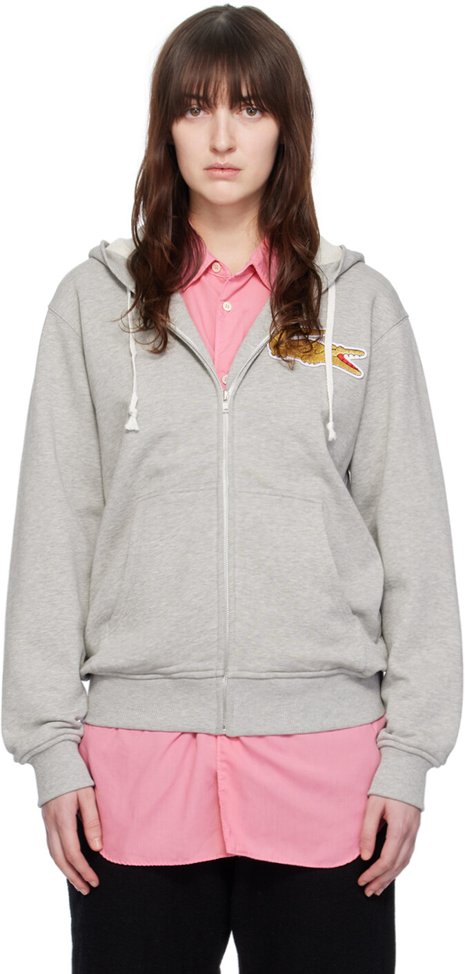 

Серый худи Lacoste Edition Comme Des Garcons