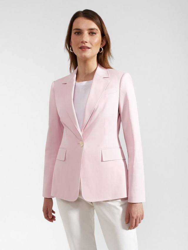 

Хлопковый блейзер от блейка Hobbs, цвет Pale Pink