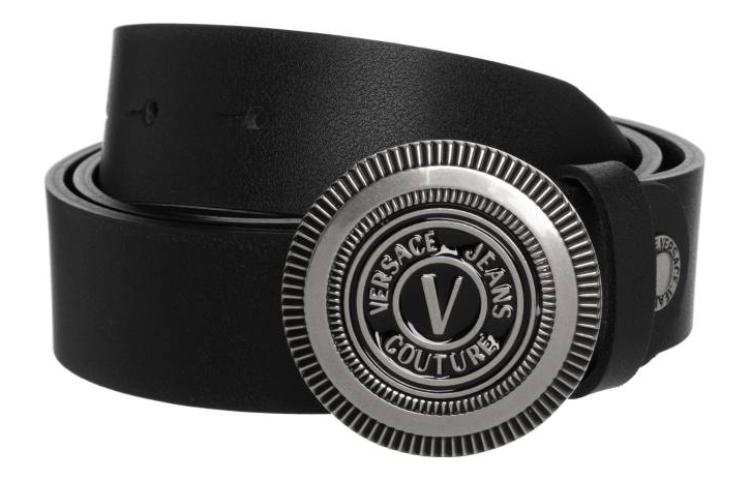 

VERSACE JEANS COUTURE Кожаный ремень мужской шириной 3,3 см, Black