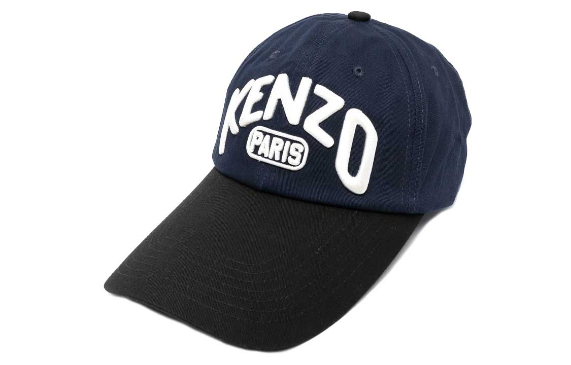 

Бейсболка с вышитым логотипом и изогнутым козырьком KENZO, темно-синий