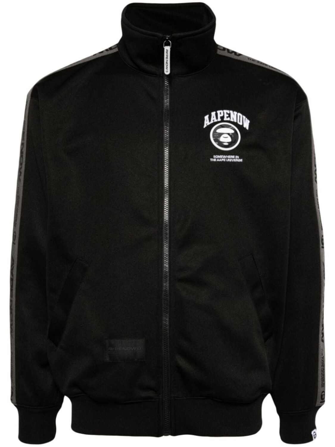 

A Bathing Ape куртка на молнии с вышитым логотипом, черный