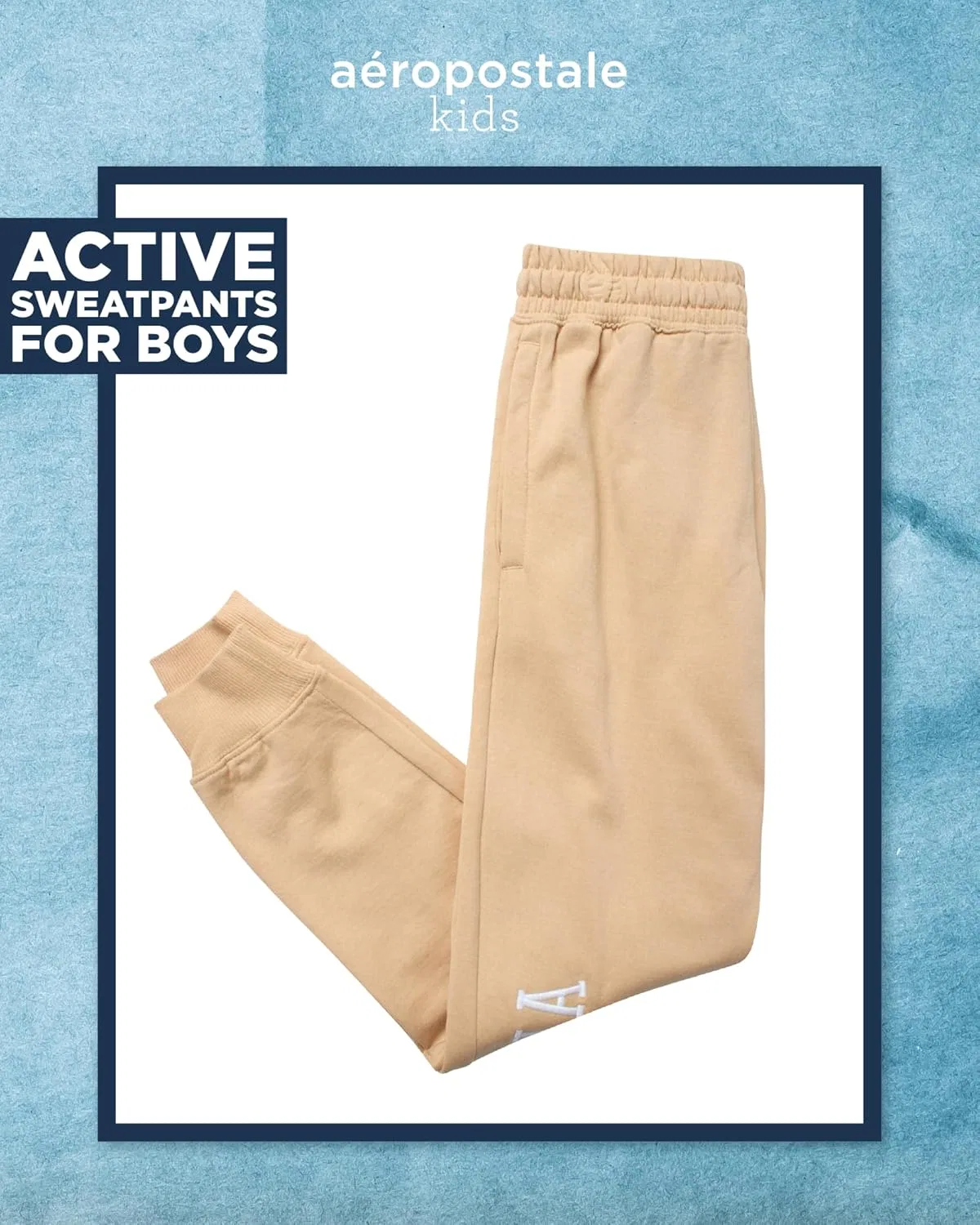 Спортивные штаны AEROPOSTALE Active для мальчиков - очень мягкие флисовые спортивные штаны-джоггеры для мальчиков, детская спортивная одежда с карманами (размеры: 4-16), Ginger — фото 2