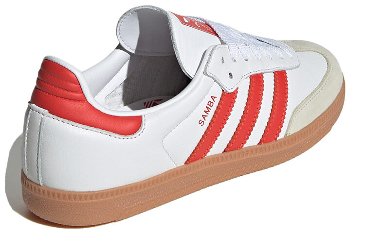 Adidas originals Samba Обувь для скейтбординга унисекс, White/Red — фото 4