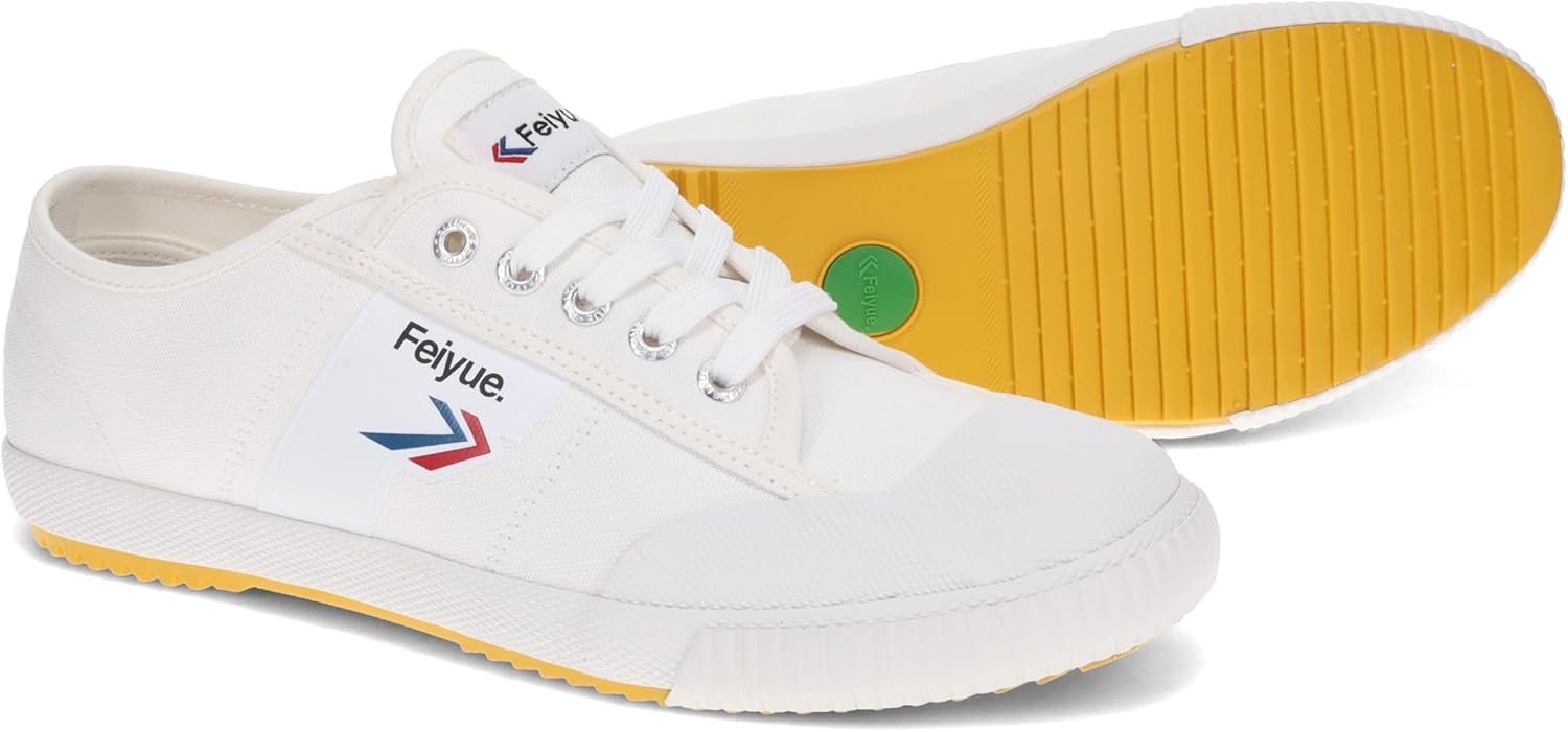 Кроссовки FEIYUE Fe Lo 1920 из веганской кожи или переработанного холста, унисекс, низкие. Отлично подходят для боевых искусств, паркура, тренировок с весами и повседневной носки, белый — фото 2