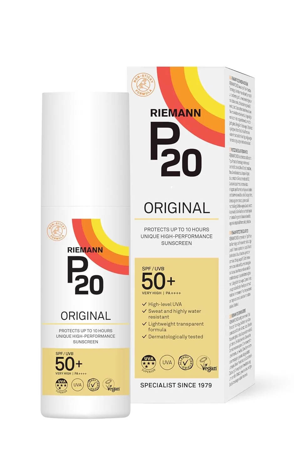 Солнцезащитный спрей Riemann P20 Original SPF50+Plus, 100 мл P20