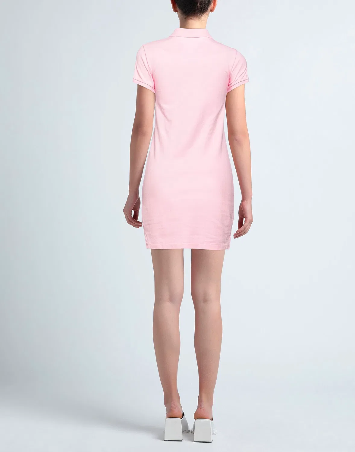 Платье-поло из хлопковой сетки COTTON MESH POLO DRESS POLO RALPH LAUREN розовое — фото 3