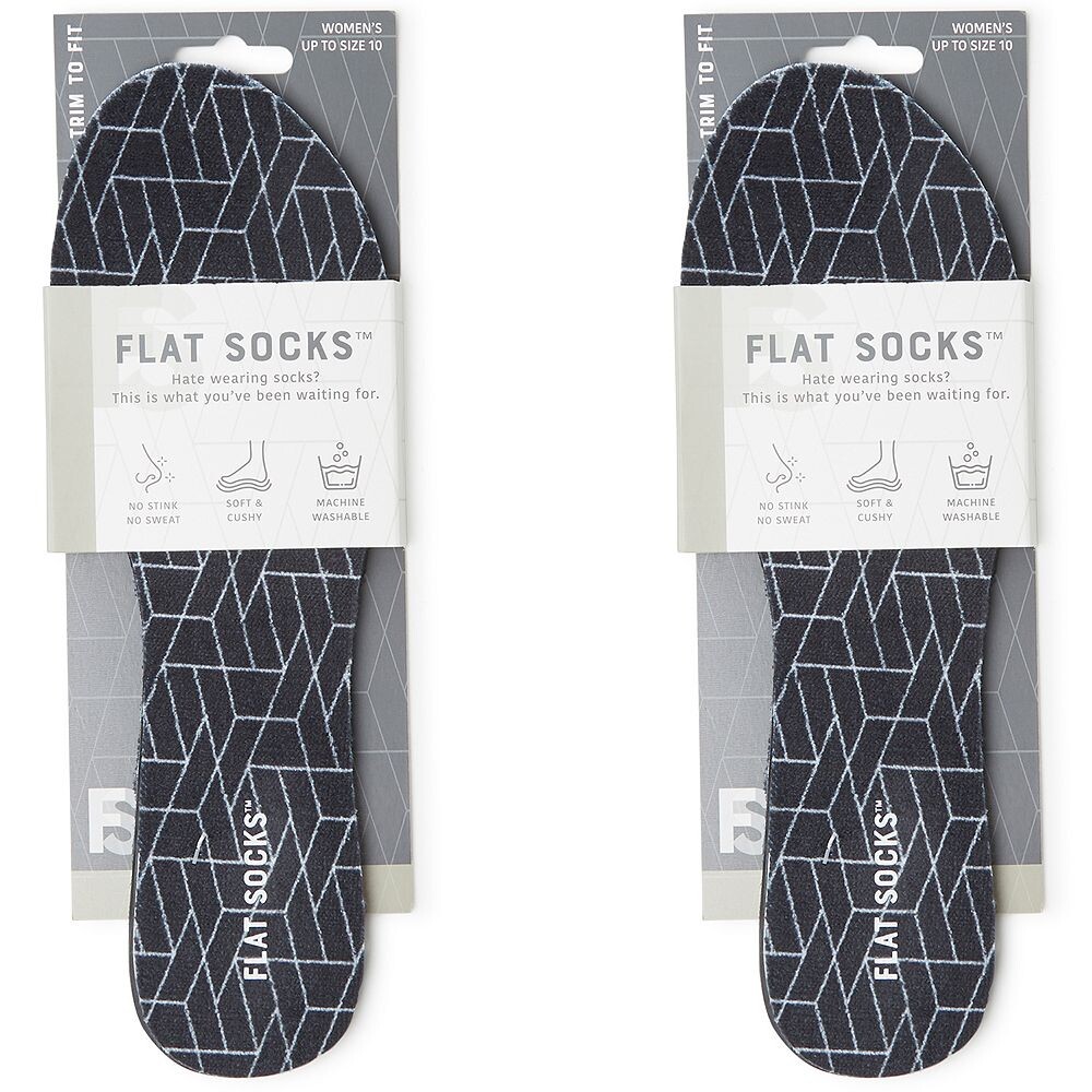 

Носки на плоской подошве с геометрическим узором (2 шт.) Flat Socks, черный