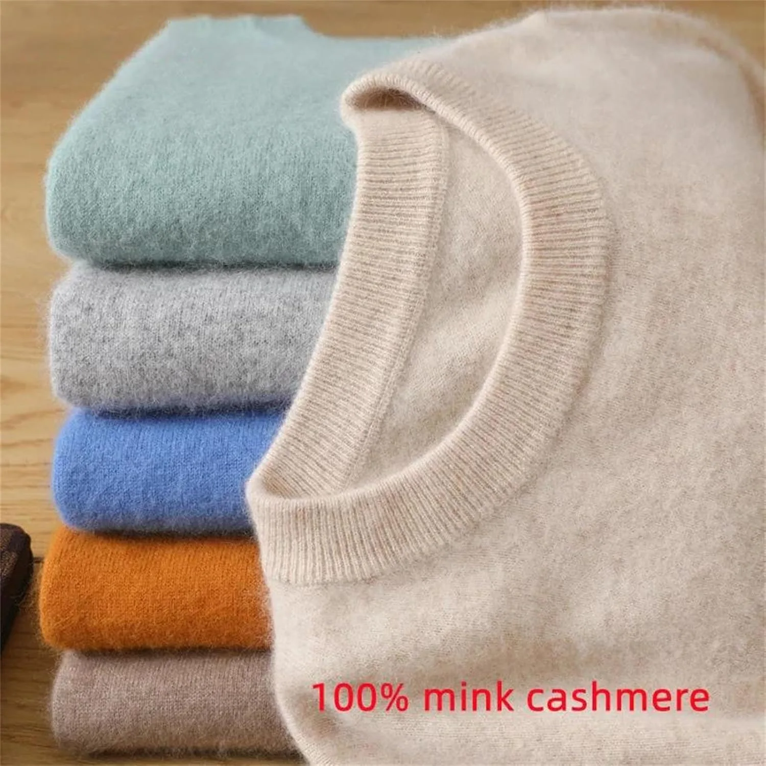 Мужской свитер 100% Cashmere O-Neck Pullover — фото 3