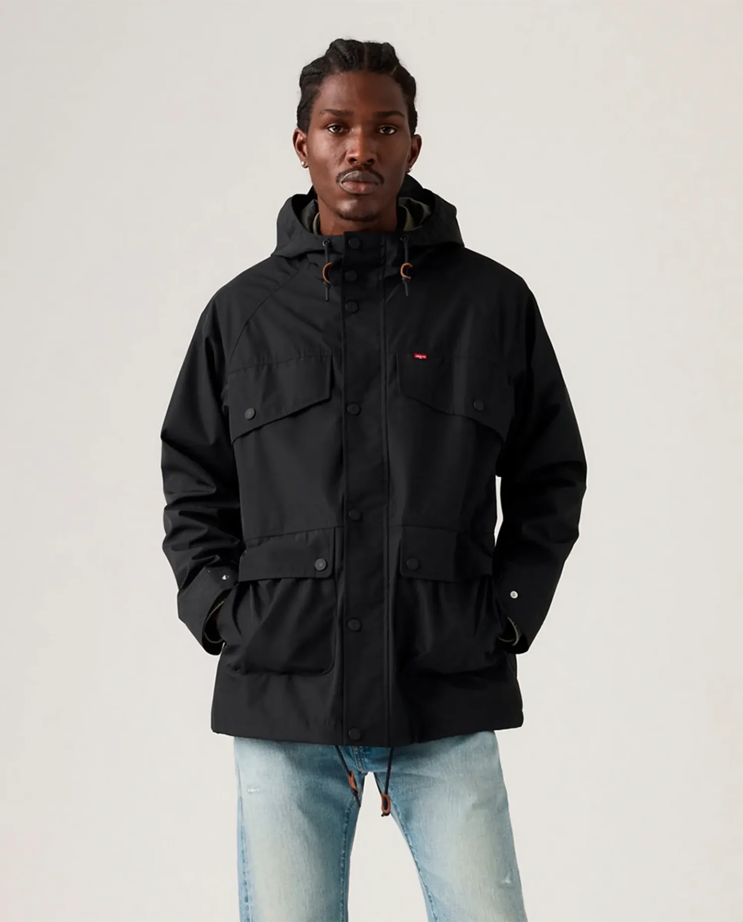 Мужская парка с капюшоном Levi's, черный