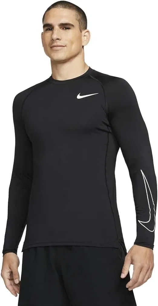 Мужская облегающая тренировочная футболка Nike Pro Dri-FIT с длинными рукавами