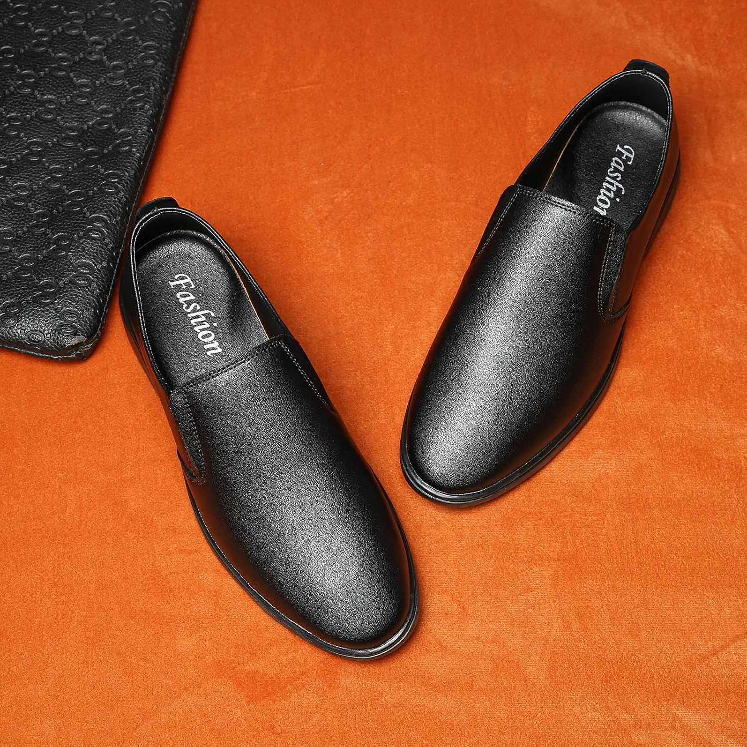 Лоферы из гладкой кожи, на низком каблуке, Black JSDWNDO — фото 2