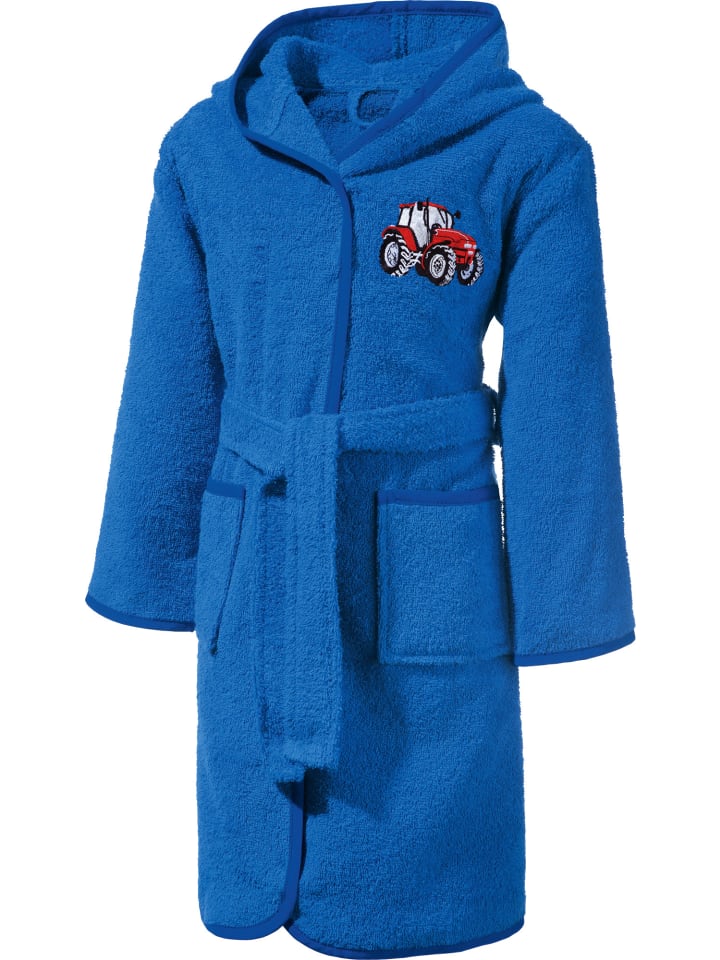 

Erwin Müller Детский банный халат из махровой ткани с капюшоном, синий