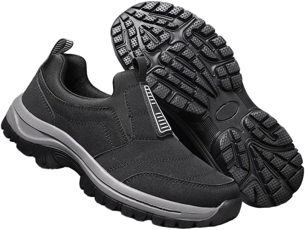 

Мужские слипоны на одинарной подошве, коричневые, для походов и прогулок, удобные спортивные шнурованные туфли Generic