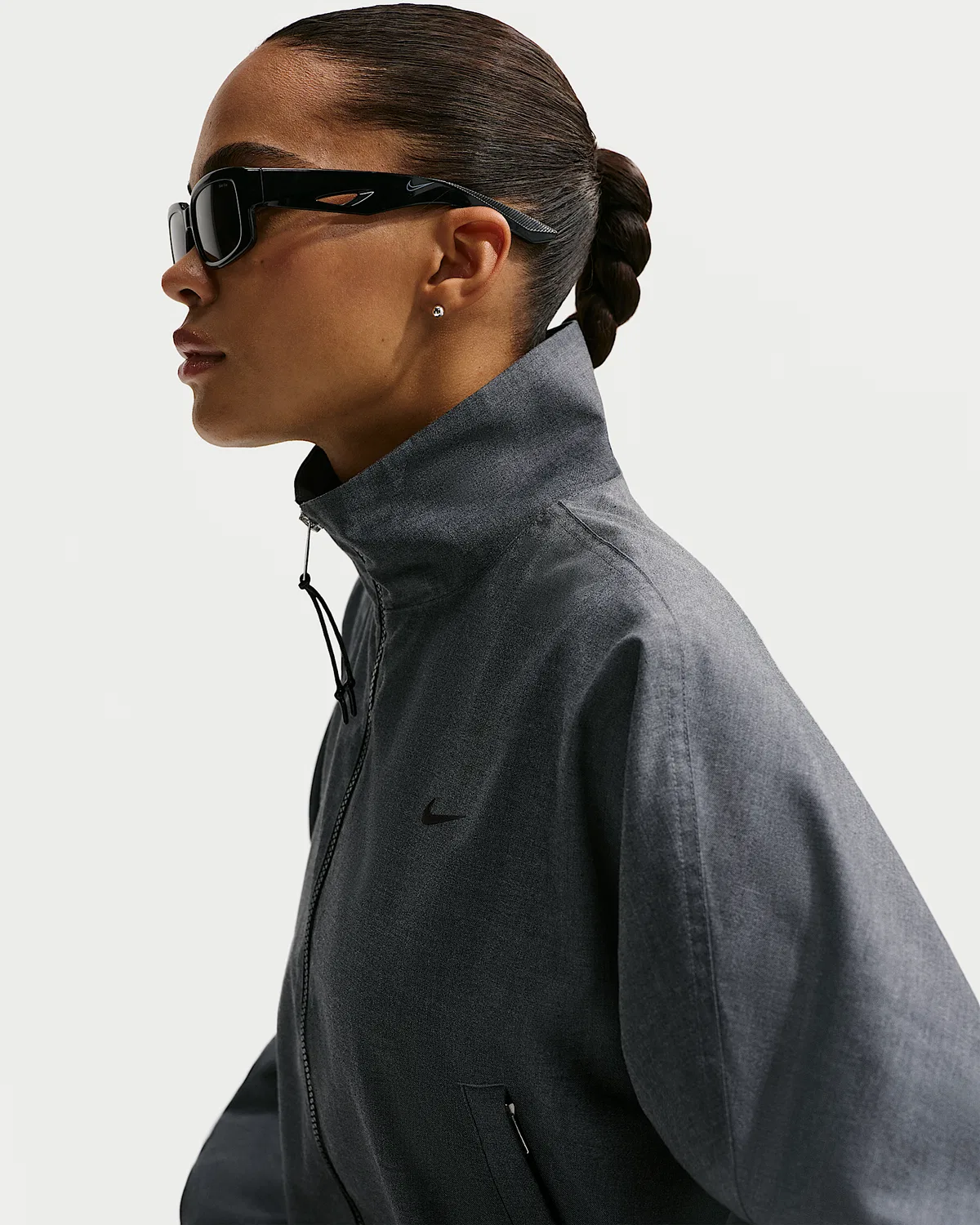 Женская оверсайз-куртка Nike Sportswear, Black/Heather/Black — фото 3