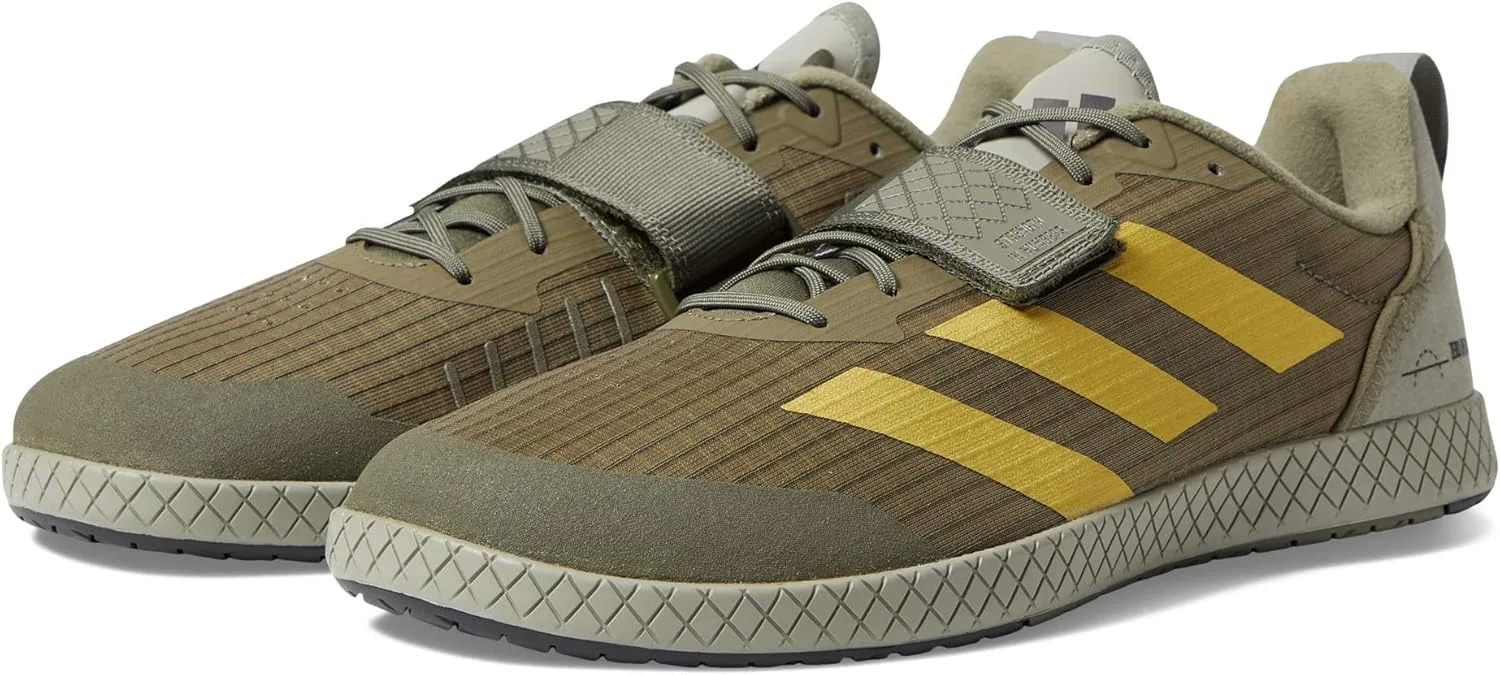 Мужские кроссовки для тяжелой атлетики Adidas The Total Strength Training, оливково-зеленого цвета