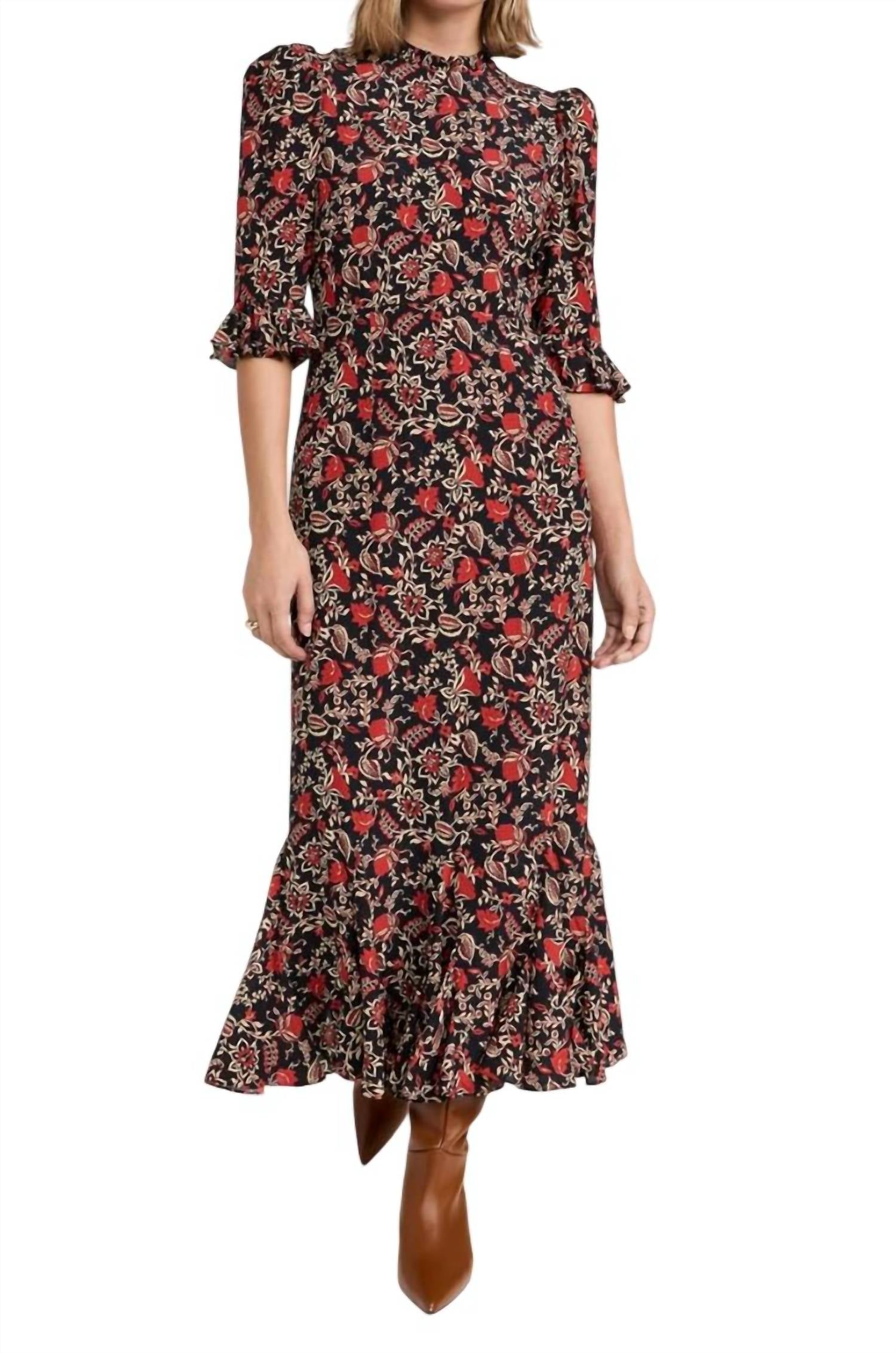 

Платье миди Felix в цветочек La Toile Rhode, цвет la toile floral