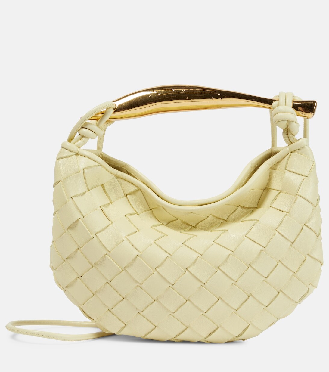 

Кожаная сумка через плечо Sardine Mini Bottega Veneta, нейтральный
