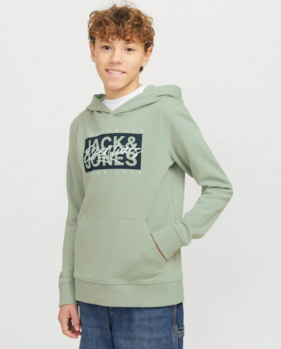 

Толстовка для мальчика с логотипом спереди Jack & Jones, светло-зеленый