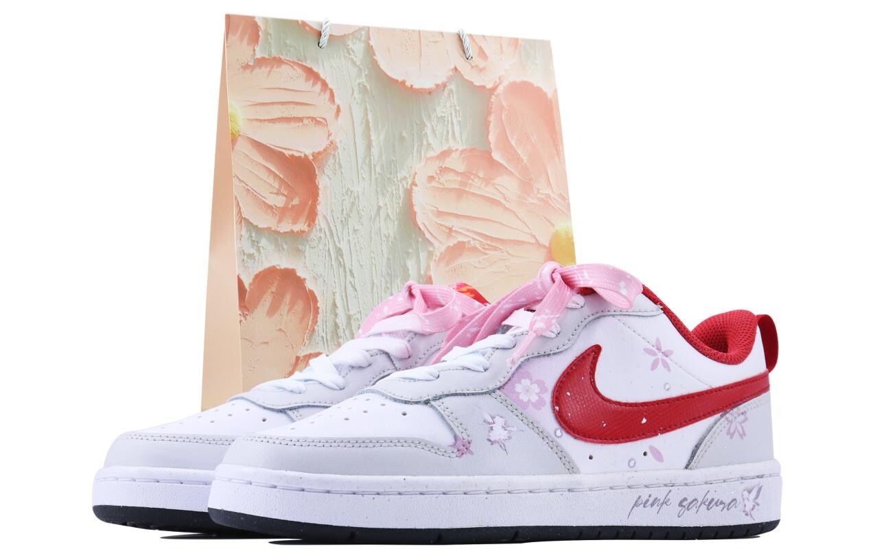 

Кроссовки Nike Court Borough Skateboard Shoes Women's Low-Top Pink, Белый, Кроссовки Nike Court Borough Skateboard Shoes Women's Low-Top Pink