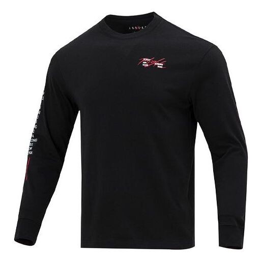 

Футболка Air Jordan Round Neck Pullover Long Sleeves T-Shirt Men's Black, черный