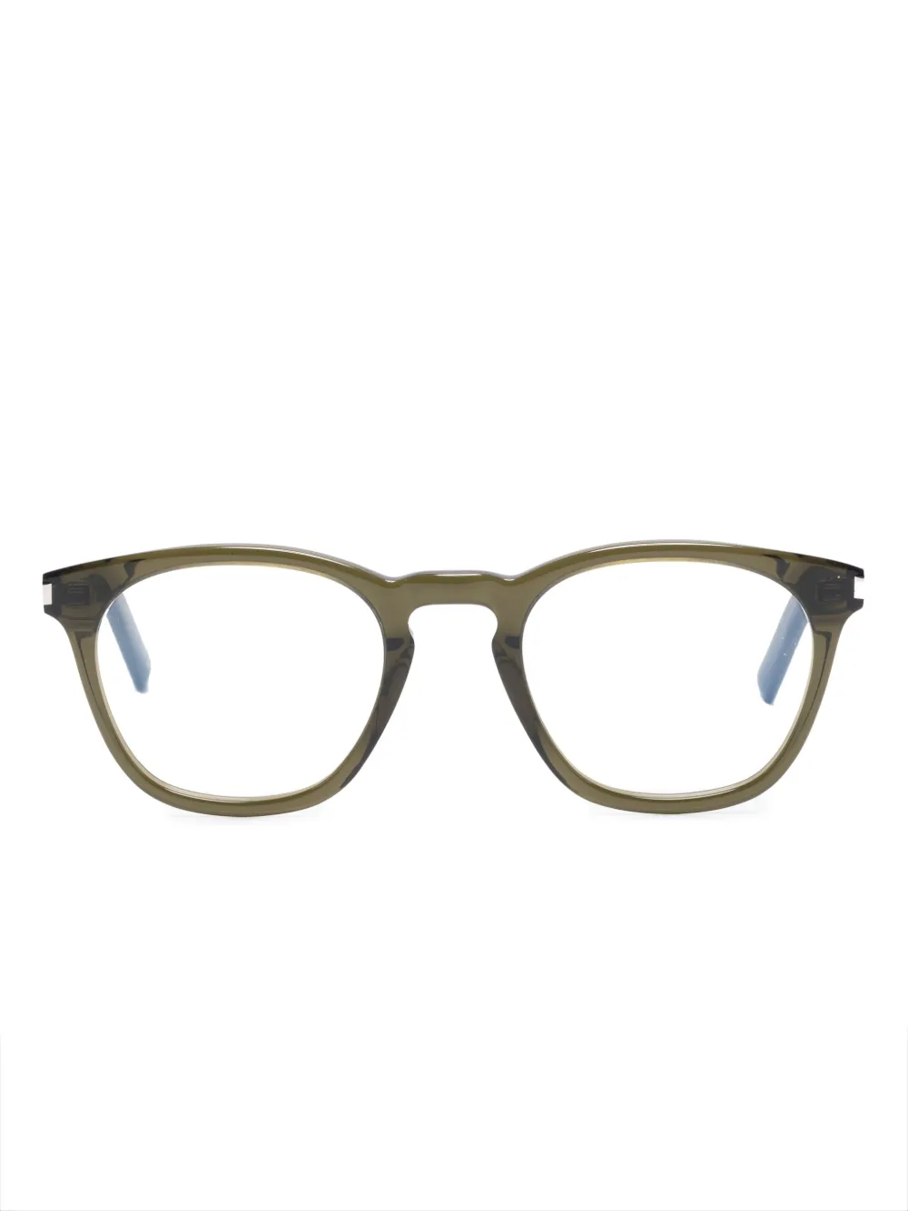 

Очки в круглой оправе Saint Laurent Eyewear, зеленый