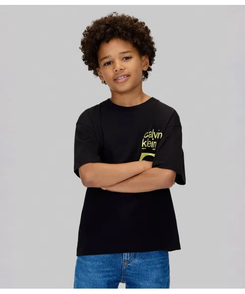 

Футболка с городским пейзажем Relaxed fit Calvin Klein Jeans, черный