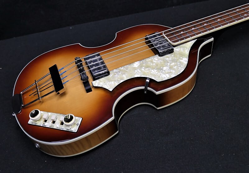 

Басс гитара Hofner HCT-500/1-SB Custom Beatle Bass Control plate with Cream Switches & 250K Pots, Tea Cups & Hofner Flats