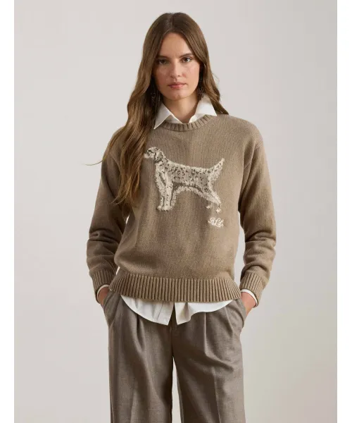 

Расчесанный свитер Loose fit Lauren Ralph Lauren, коричневый