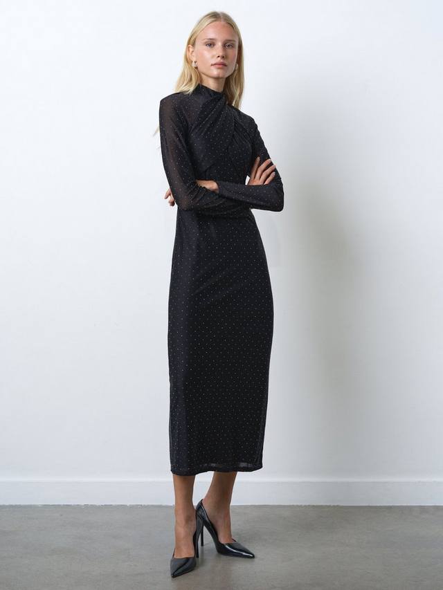 

Платье миди Shoshana Diamante French Connection, Black/Silver