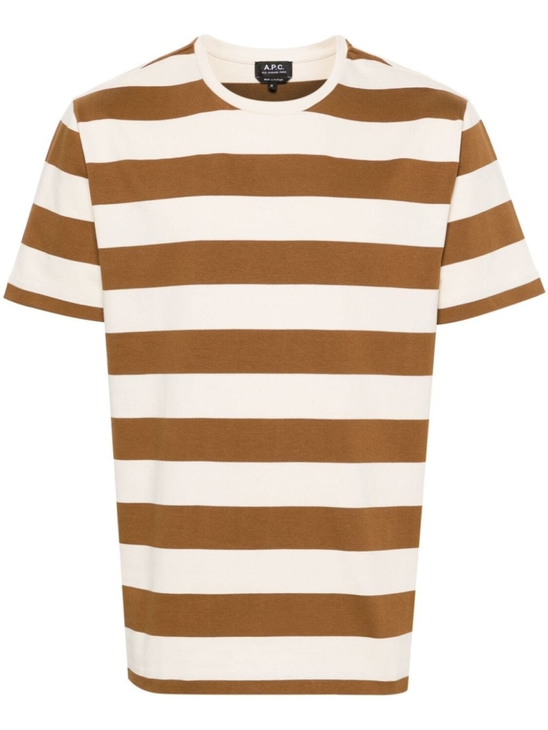 

A.P.C. футболка в полоску, коричневый